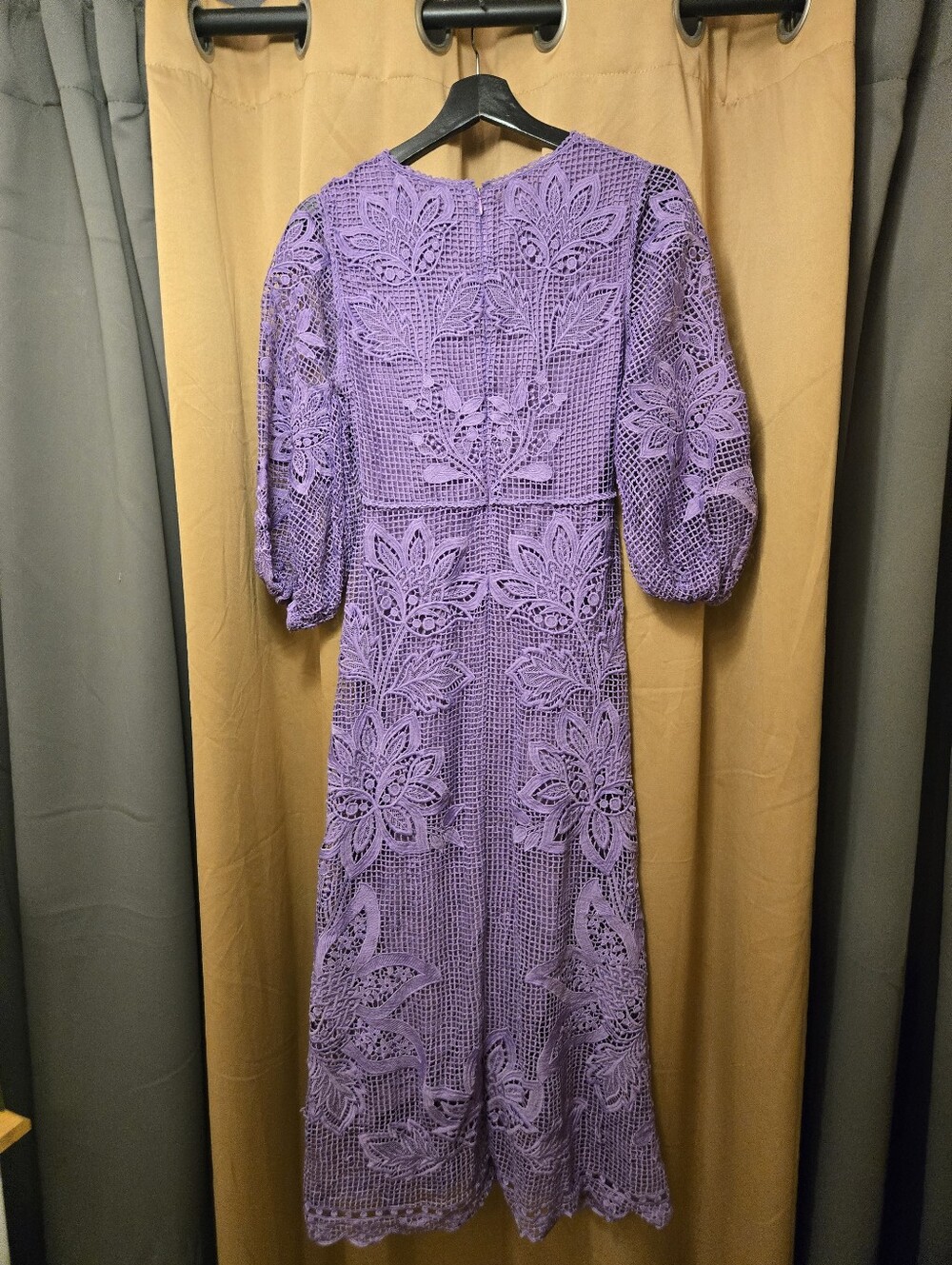 Farm Rio Cut Out Guipire Midi Dress Size Large - Picture 6 of 7